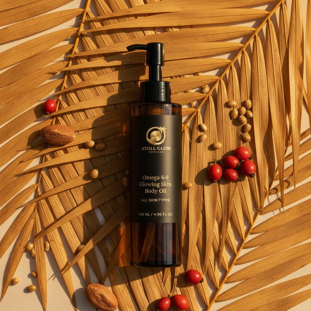 Atoll Glow Omega 6-9 Glowing Body Oil – Argan, Rosehip & Jojoba Blend 145 ml